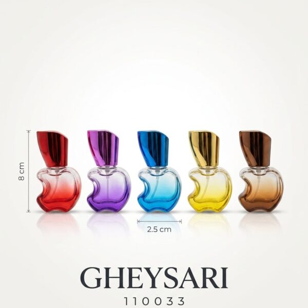 شیشه عطر (پیچی) اپل رنگی درب یووی 10 میل