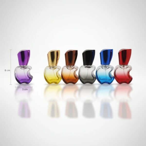 شیشه عطر اپل رنگی درب یووی 10 میل 12 عددی