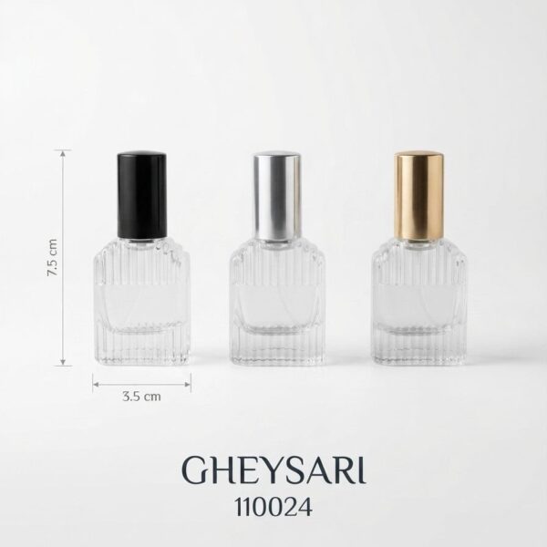 شیشه عطر (پیچی) گرد شیاردار 10 میل
