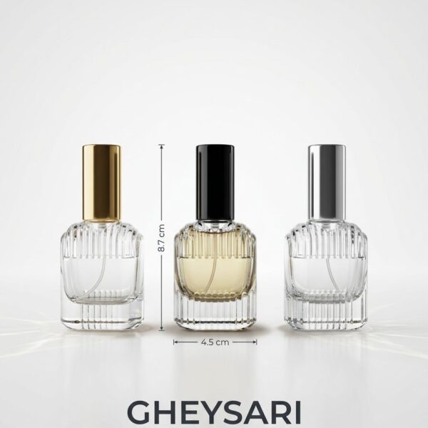 شیشه عطر گرد شیاردار 10 میل 12 عددی