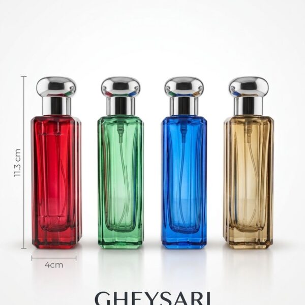 شیشه عطر شیاردار رنگی ۳۰ میل – ۱۲ عددی